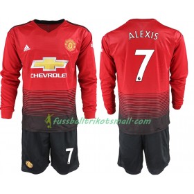 Fußballtrikots Manchester United ALEXIS 7 Kinder 2018-2019 Langarm Heimtrikotsatz kaufen